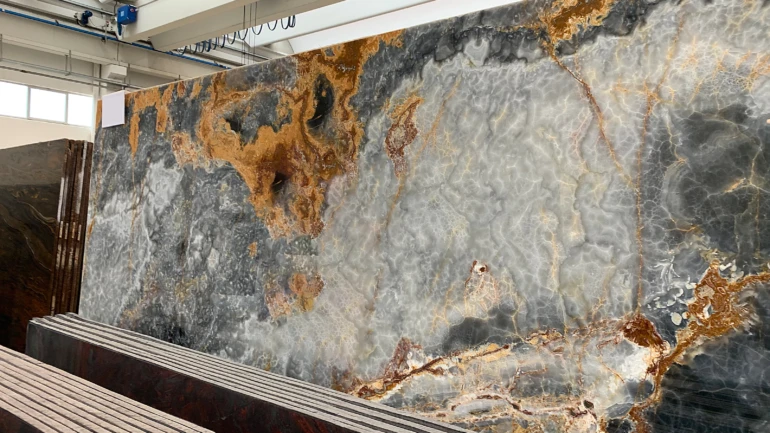 Italian Marble slab with grey and golden veins by SPN marble, top marble supplier in india