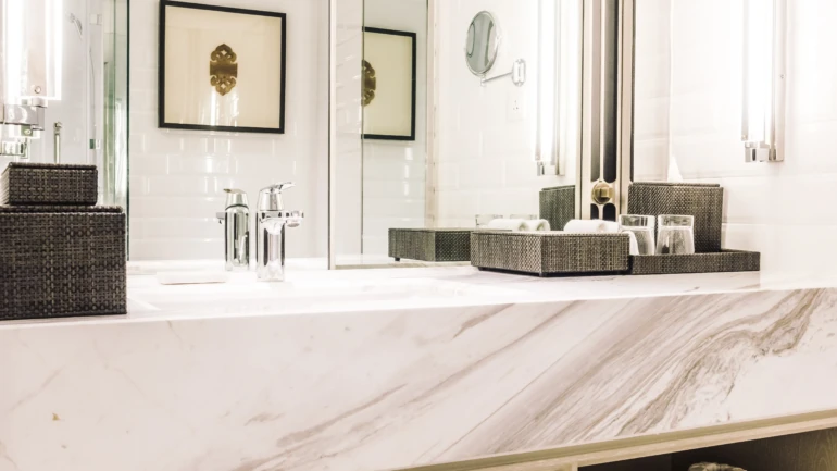 Beige marble vs white marble for high end interior design